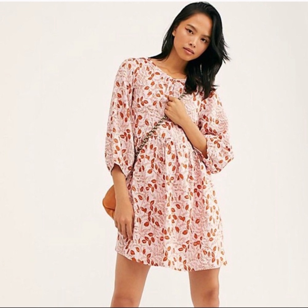 NWT Free People paper hearts mini dress